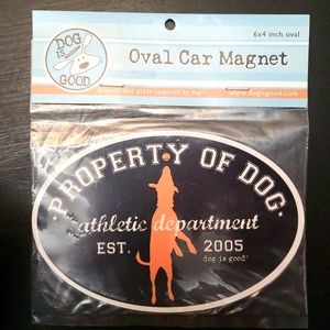 Dog Is Good Property Of Dog Oval Car Magnet